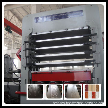 Five layers door skin hot press machine/mdf laminate door skin press machine